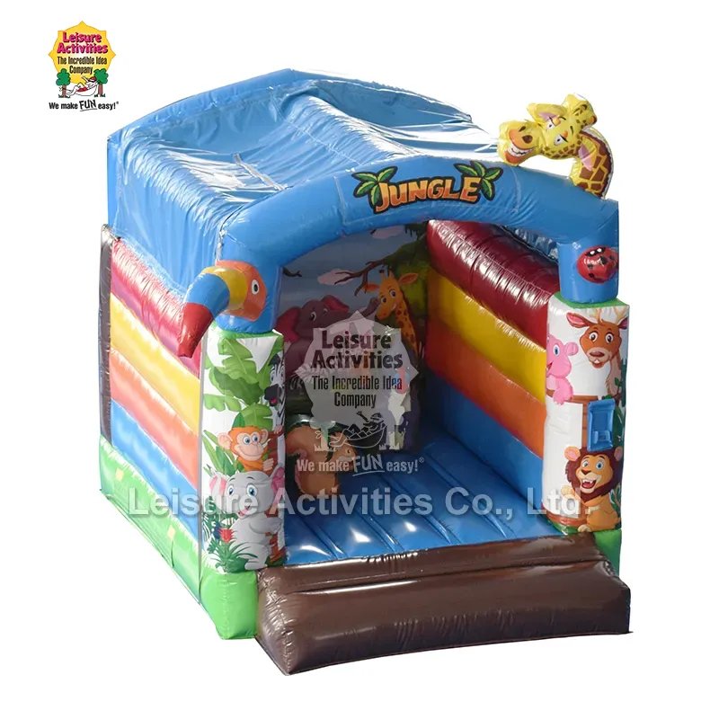 Carane Mini Inflatable Bouncy Castle Jungle Kanthi Roof Ndhukung Hiburan Kompak Carane Mini Inflatable Bouncy Castle Jungle Kanthi Roof Ndhukung Hiburan Kompak