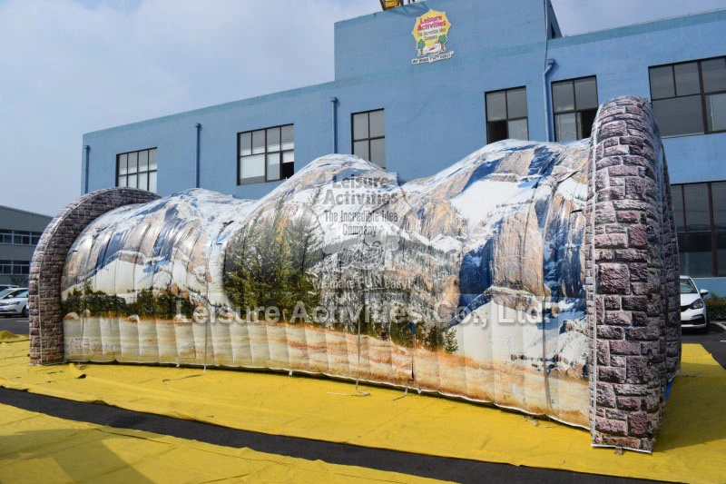 Inflatable Trackless Train Tunnel