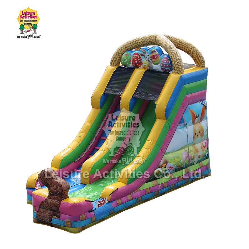 Inflatable Paskah Basket Dry Slide