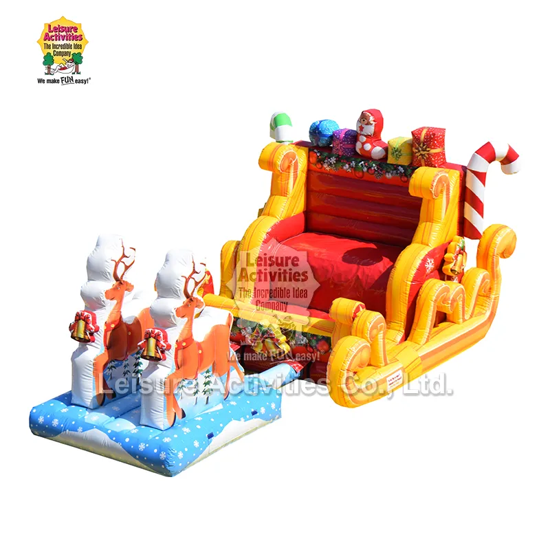 Inflatable Santa Sleigh Selfie karo Reindeer